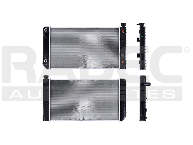 RADIADOR CV S-10/BLAZER/SONOMA/JIMMY/S15/SYCLONE/TYPHOON/OLDSMOBILE 88-94 V6 4.3 LTS 2 ENFRIADORES C/S AA AUT 25 1/5X18 5/6X16MM ALUM SOLD POLAR
