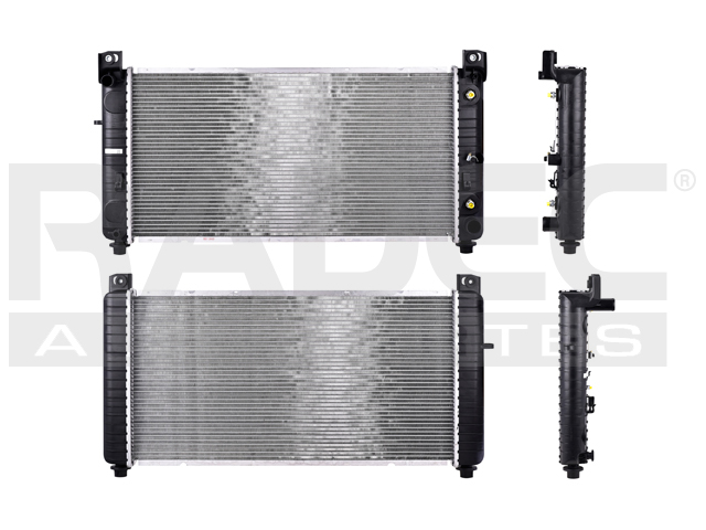 RADIADOR CV SILVERADO/SUBURBAN 1500, 2500, 3500 99-16 V6, V8 4.8, 5.3, 6.0 LTS C/S AA AUT 34X17 1/4X26MM ALUM SOLD POLAR