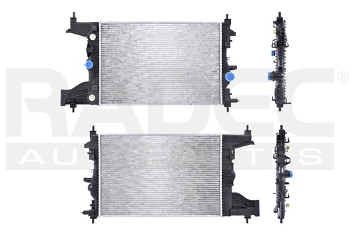 RADIADOR CV CRUZE 10-14 L4 1.8, 2.0 LTS C/S AA AUT 22 5/6X14 7/8X16MM ALUM SOLD NAC