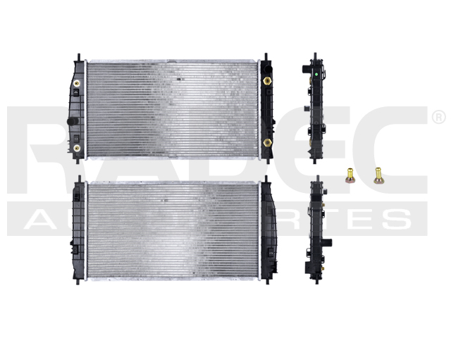 RADIADOR CR 300 M/CONCORDE/INTREPID/LHS 98-04 V6 3.2/3.5 LTS 2 ENFRIADORES AUTOMATICO 26 4/7X14 1/2X26MM ALUM SOLD POLAR