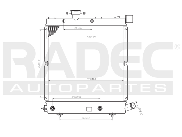 RADIADOR CR CARAVAN/TOWN COUNTRY 90-92 L4 V6 2.5, 3.0, 3.3 LTS C/S AA AUT 16X16X26MM ALUM SOLD POLAR