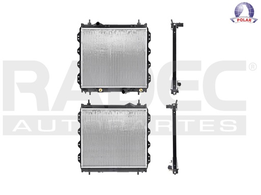 RADIADOR CR PT CRUISER 03-09 L4 2.4 LTS C/S AA AUT 18 1/9X20X26MM ALUM SOLD POLAR