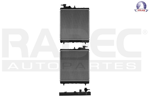 RADIADOR DG ATOS 05-12 L4 1.0 LTS STD S/AA 16X15 3/5X16MM ALUM SOLD POLAR