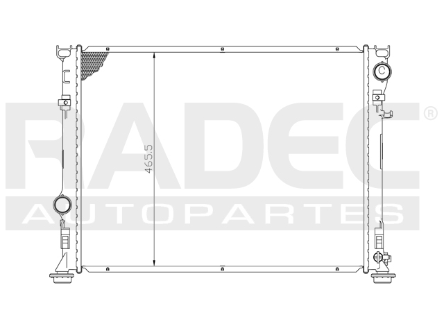 RADIADOR DG CHARGER 05-09 V6 2.7, 3.5 LTS/V8 5.7, 6.1 LTS AUT C/AA 24 1/5X18 3/7X32MM ALUM SOLD POLAR