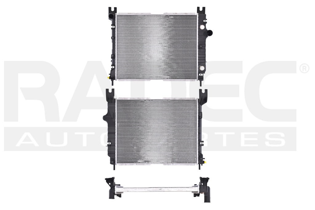 RADIADOR DG DAKOTA/DURANGO 00-04 L4 V6, V8 2.5, 3.7, 3.9, 4.7, 4.9, 5.9 LTS C/S AA AUT 23 1/2X18 3/7X32MM ALUM SOLD NAC