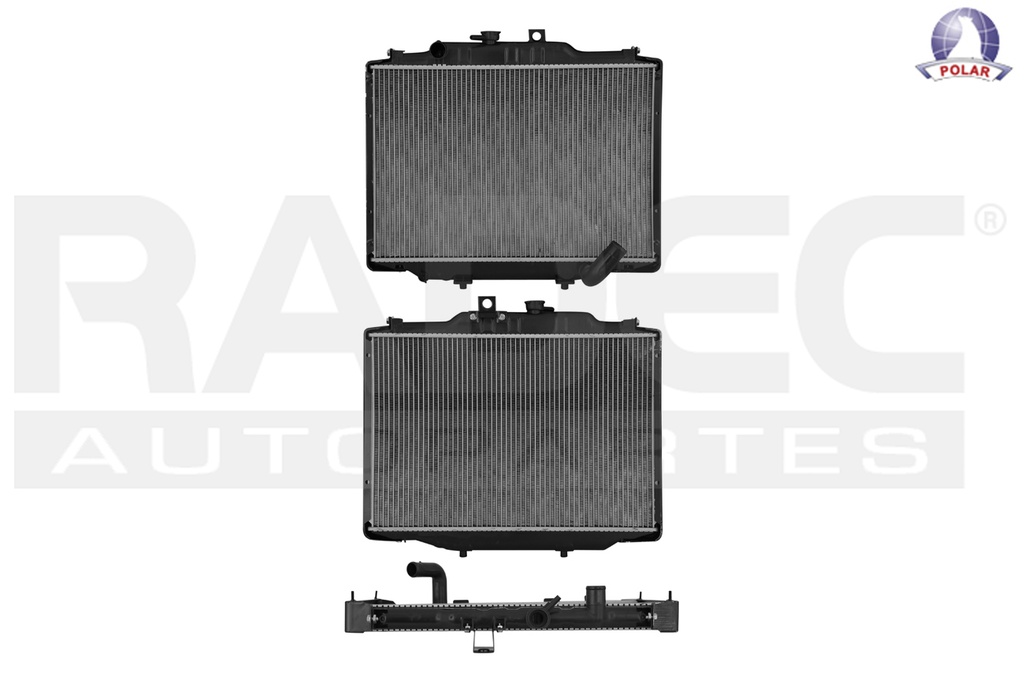 RADIADOR DG H-100 99-08 L4 2.4, 2.5 LTS STD 15 1/3X22 1/3X32MM ALUM SOLD POLAR