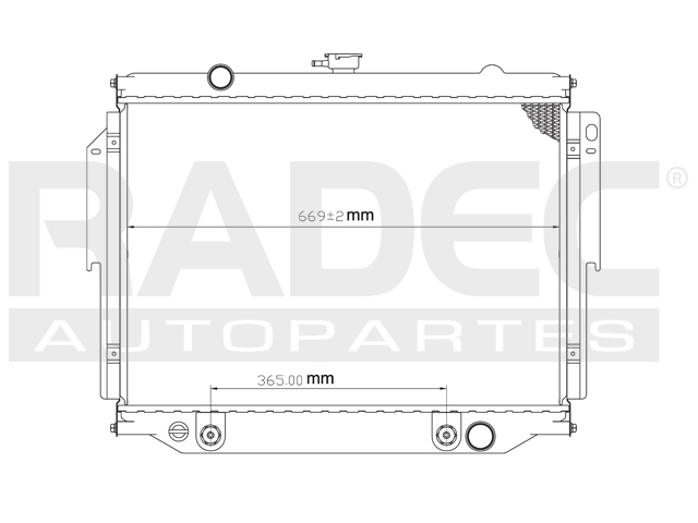 RADIADOR DG VAN 79-03 V6/V8 3.9/5.9 LTS 