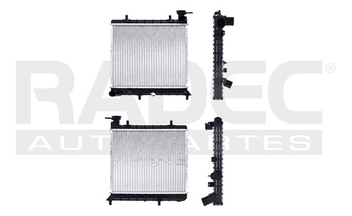 RADIADOR DODGE VERNA 04-08 L4 1.5,1.6 LTS C/S AA STD CORTO 13 1/5X11 3/4X16MM ALUM SOLD POLAR