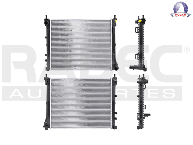 RADIADOR FT 500 09-18 L4 1.4 LTS C/AA STD 19X15 2/3X26MM ALUM SOLD POLAR