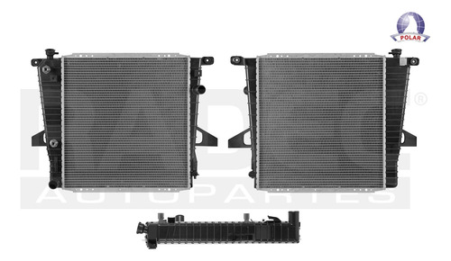 RADIADOR FD EXPLORER 95-97 V6 4.0 LTS REFORZADO AUT S/AA 20X21 1/16X56MM ALUM SOLD POLAR