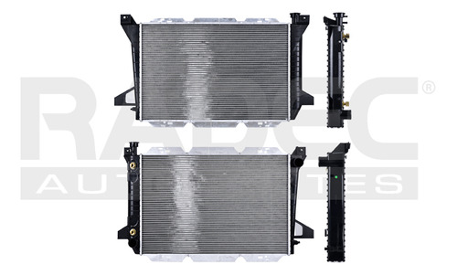 RADIADOR FD F-150 85-96 V8 5.0/5.8/7.5 LTS REFORZADO S/AA AUT 27 5/9X18X56MM ALUM SOLD POLAR