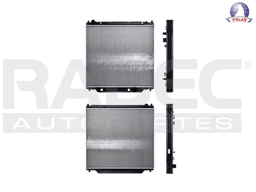 RADIADOR FD EXCURSION/F-150/F-250/F-350/F-450/F-550/F53 00-05 V8/V10 6.8/7.3 LTS C/S AA AUT 26 1/2X 29 4/9X56MM ALUM SOLD POLAR