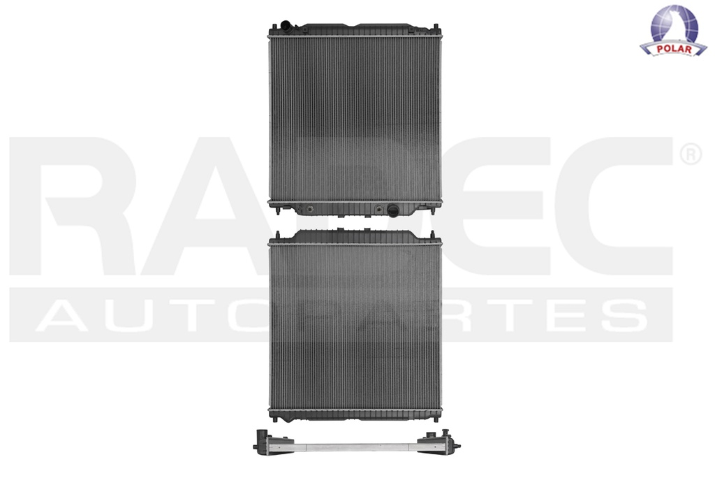 RADIADOR FD F-250/F-350/F-450/F-550 05-07 V6,V8,V10 5.4, 6.0, 6.8 LTS S/AA AUT 28 3/7X29 5/6X32MM ALUM SOLD POLAR