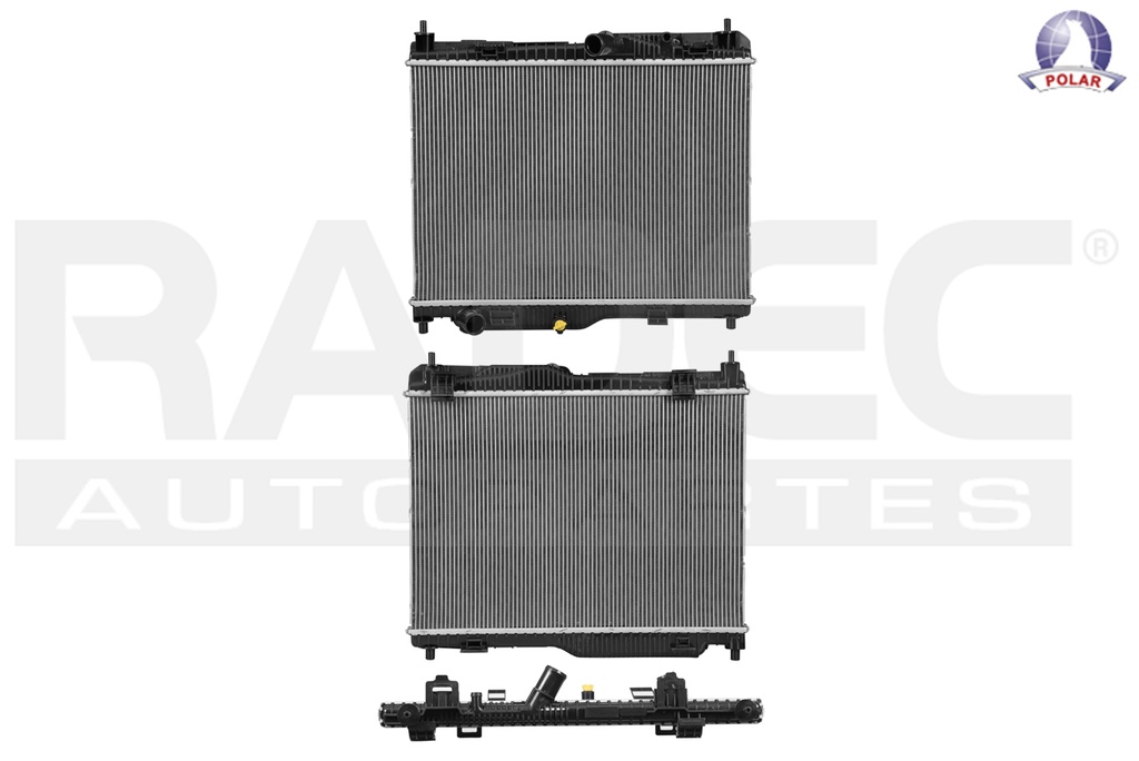 RADIADOR FD FIESTA 13-18/ECOSPORT 13-17 L4 2.0 LTS STD C/S AA 15 1/6X21 1/2X22MM ALUM SOLD POLAR