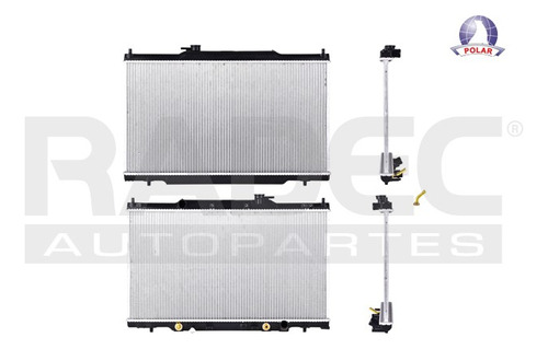 RADIADOR HD CR-V 02-06 L4 2.4 LTS C/S AA AUT 15 3/4X28 2/3X16MM ALUM SOLD POLAR