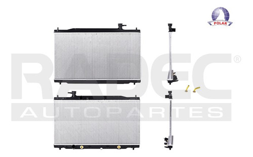 RADIADOR HD CR-V 07-09 L4 2.4 LTS C/S AA AUT 15 3/4X28 2/3X16MM ALUM SOLD POLAR