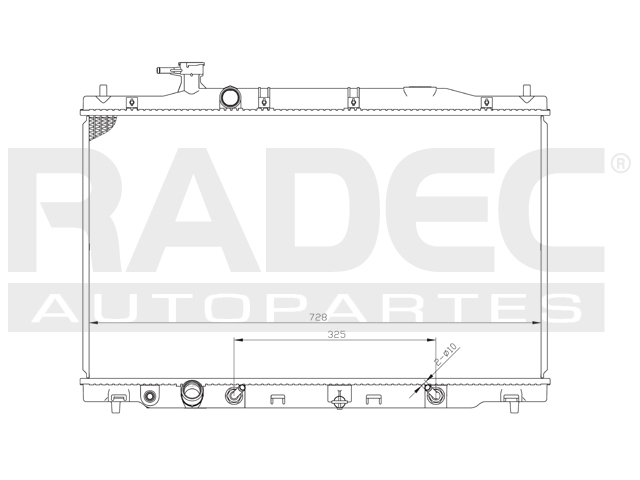 RADIADOR HD CR-V EXL/LX 10-11 L4 2.4 LTS C/AA AUT 16 3/4X28X2/3X16MM ALUM SOLD POLAR