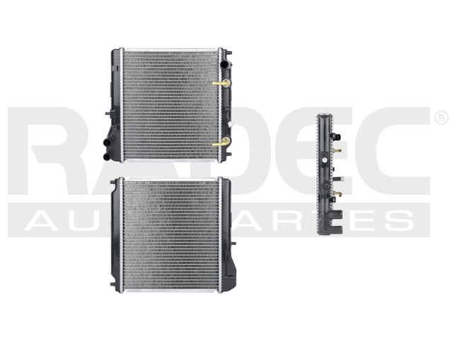 RADIADOR HD FIT 02-09 L4 1.4, 1.5 LTS C/S AA AUT 12 4/5X14 7/8X26MM ALUM SOLD POLAR