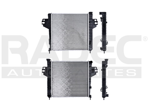 RADIADOR JP LIBERTY 02-05 L4 2.4 LTS C/S AA STD 20X20X26MM ALUM SOLD POLAR