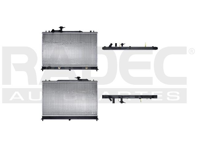 RADIADOR MZ CX7 07-12 L4 2.3/2.5 LTS C/S AA AUT 17 2/3X29 5/6X26MM ALUM SOLD POLAR