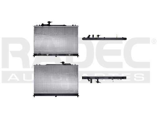 RADIADOR MZ CX7 07-12 L4 2.3/2.5 LTS C/S AA AUT 17 2/3X29 5/6X26MM ALUM SOLD POLAR