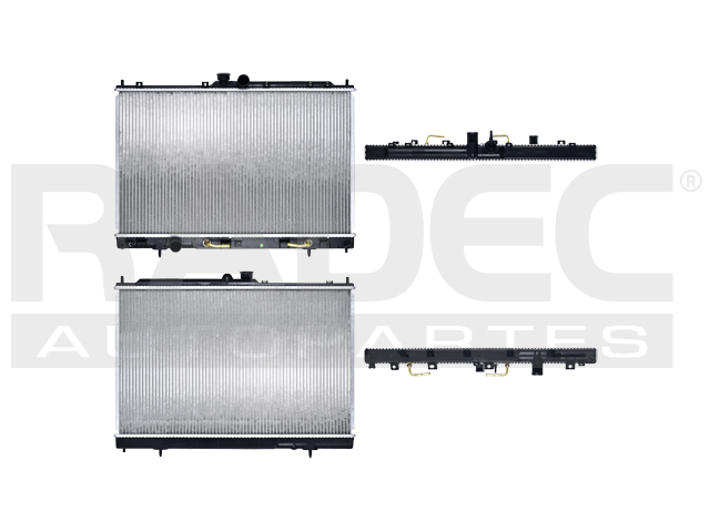 RADIADOR MT OUTLANDER 03-06 L4 2.4 LTS C/S AA AUT 16 3/4X27X26MM ALUM SOLD POLAR