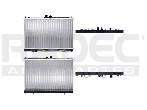 RADIADOR MT OUTLANDER 03-06 L4 2.4 LTS C/S AA AUT 16 3/4X27X26MM ALUM SOLD POLAR