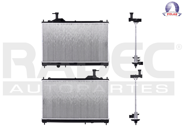 RADIADOR MT OUTLANDER 14-20 L4 2.4 LTS/V6 3.0 LTS AUT C/S AA 15 3/4X27X16MM ALUM SOLD POLAR