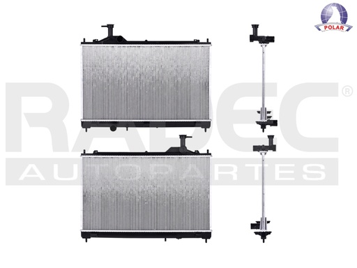 RADIADOR MT OUTLANDER 14-20 L4 2.4 LTS/V6 3.0 LTS AUT C/S AA 15 3/4X27X16MM ALUM SOLD POLAR
