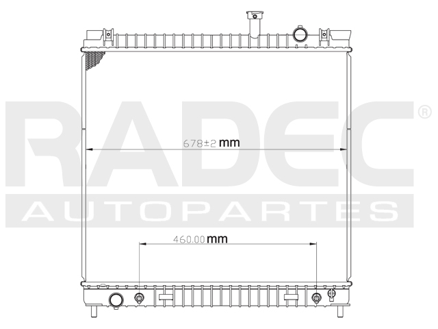 RADIADOR NS ARMADA 05-15 V8 5.6 LTS C/S AA AUT 23 1/2X26 2/7X32MM ALUM SOLD POLAR