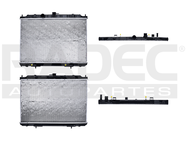 RADIADOR NS X-TRAIL 02-07 L4 2.0, 2.5 LTS C/S AA AUT 17 5/7X27X16MM ALUM SOLD POLAR