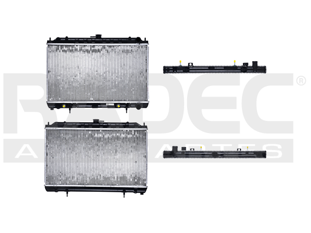 RADIADOR NS 240 SX 95-98 L4 2.4 LTS AUT C/S AA 14 1/6X25 1/2X26MM ALUM SOLD POLAR