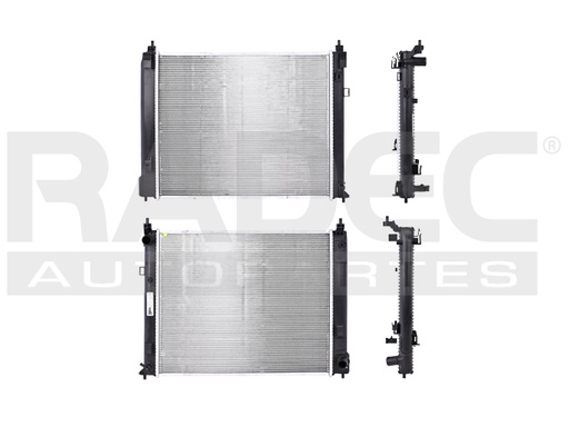RADIADOR NS VERSA 12-19/MARCH 12-20 L4 1.6 LTS STD C/S AA 20X16 6/7X26MM ALUM SOLD VALEO