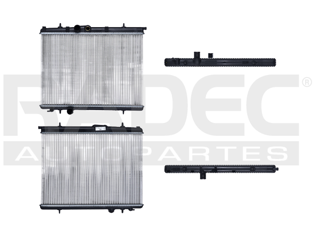 RADIADOR PG 206/207/307 98-06 L4 1.1/1.4/1.6 LTS ESTANDAR