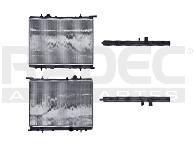 RADIADOR PG 307 01-04 16V 1.0 LTS C/AIRE ACONDICIONADO ESTANDAR