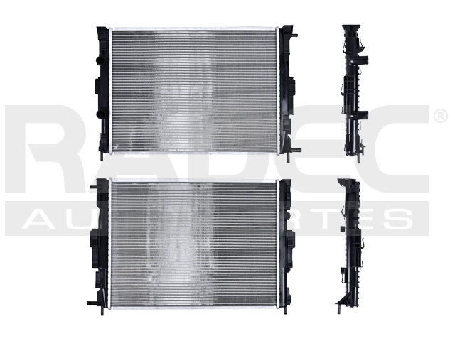 RADIADOR RN MEGANE II 04-09 L4 2.0 LTS AUT C/S AA 23 2/9X17 2/3X32MM ALUM SOLD POLAR