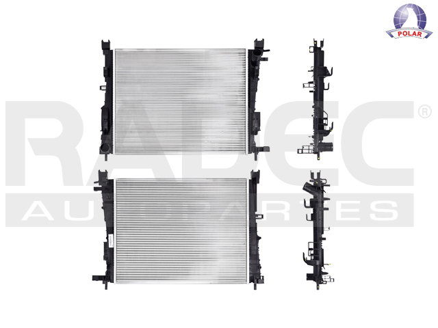 RADIADOR RN LOGAN 15-17/SANDERO 13-17 L4 1.6 LTS C/S AA STD/AUT 20X16 1/3X18MM ALUM SOLD VALEO