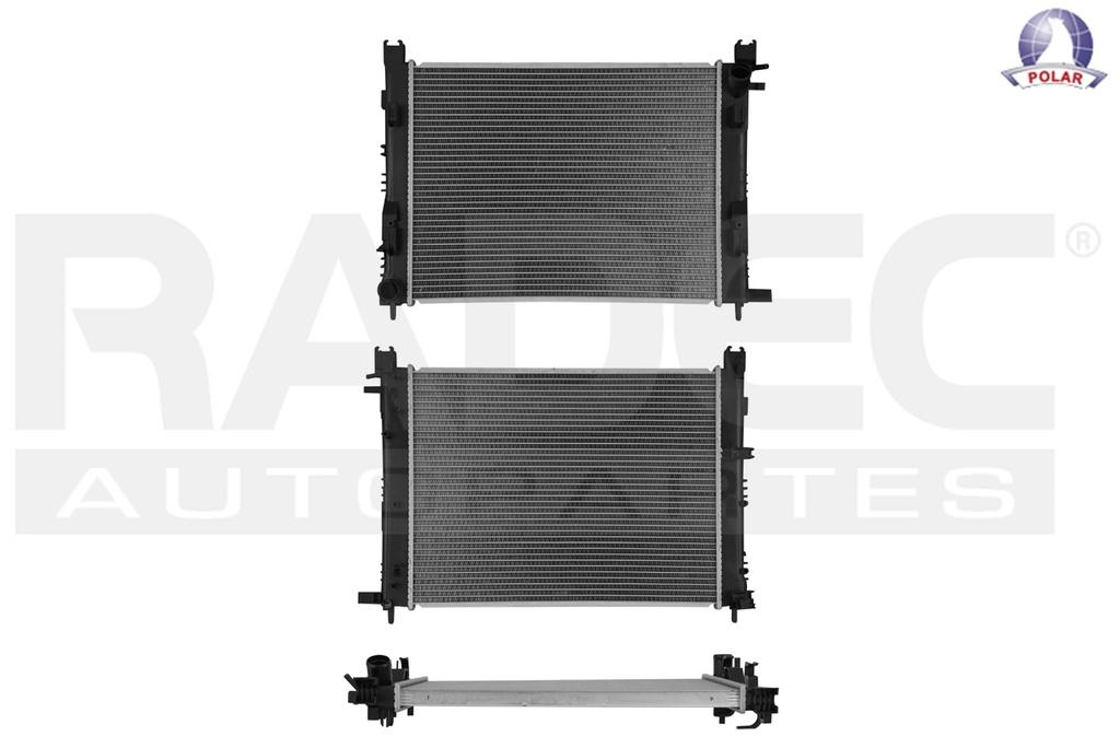 RADIADOR RN LOGAN 15-20 L4 1.6, 2.0 LTS C/S AA STD 20X16 1/3X26MM ALUM SOLD POLAR