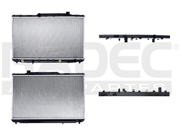 RADIADOR TY CAMRY 92-96 L4 2.2 LTS C/S AA AUT 16 3/4X27 7/8X16MM ALUM SOLD POLAR