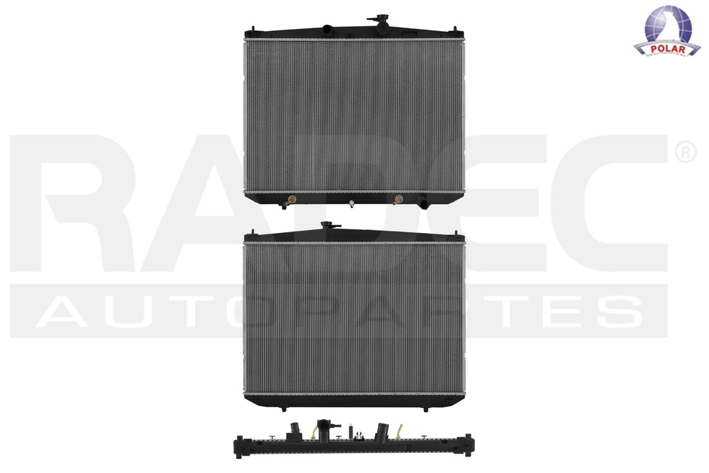 RADIADOR TY HIGHLANDER 14-16 L4 2.7/V6 3.5 LTS C/S AA AUT 20 2/3X29 5/6X16MM ALUM SOLD POLAR
