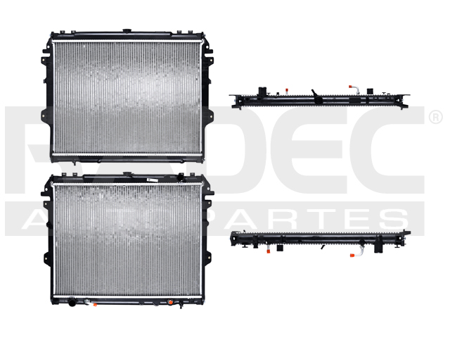 RADIADOR TY HILUX 06-15 L4  2.7 LTS AUT C/AA 19 2/3X25 1/2X22MM ALUM SOLD POLAR