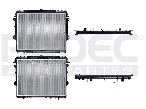 RADIADOR TY HILUX 06-15 L4  2.7 LTS AUT C/AA 19 2/3X25 1/2X22MM ALUM SOLD POLAR