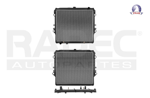RADIADOR TY HILUX 16-22 L4 2.7 LTS GAS C/S AA AUT 21 2/3X25 4/5X26MM ALUM SOLD POLAR