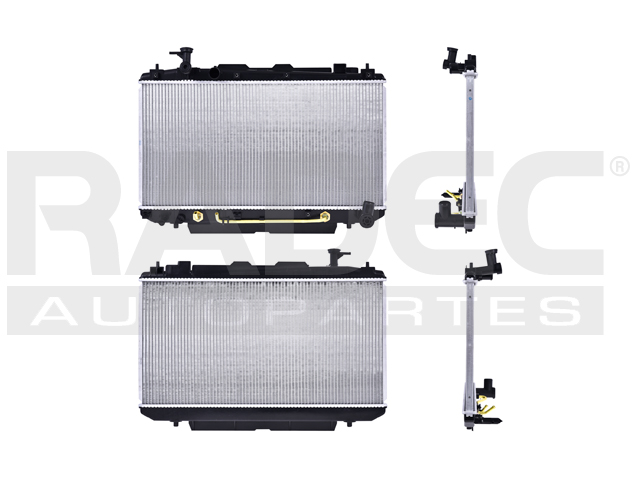 RADIADOR TY RAV 4 01-05 L4 2.0, 2.4 LTS C/S AA AUT TOMA DE CANDADO 14 3/4X29X22MM ALUM SOLD POLAR