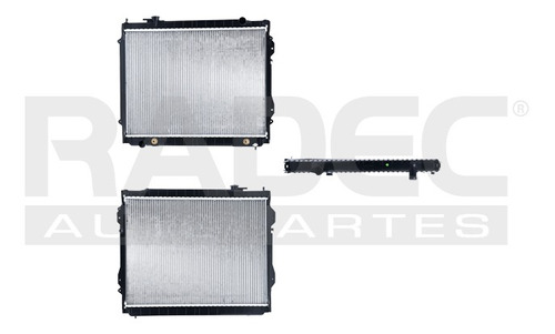RADIADOR TY TACOMA 95-04 L4 V6 2.4, 2.7, 3.4 LTS C/A AA AUT 18 5/7X25 1/8X26MM ALUM SOLD POLAR