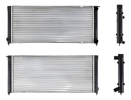 RADIADOR VW GOLF/JETTA/ATLANTIC/CARIBE 84-92 L4 1.6, 1.8, 2.0 LTS C/AA STD 26 1/3X11 3/4X26MM ALUM MEC POLAR