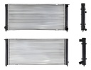 RADIADOR VW GOLF/JETTA/ATLANTIC/CARIBE 84-92 L4 1.6, 1.8, 2.0 LTS C/AA STD 26 1/3X11 3/4X26MM ALUM MEC POLAR