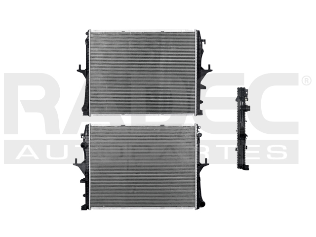 RADIADOR VW TOUAREG 04-10 V6 3.0, 3.2, 3.6 LTS/V8 4.2 GAS/DISEL LTS AUT C/S AA 28X21 4/7X42MM ALUM SOLD POLAR