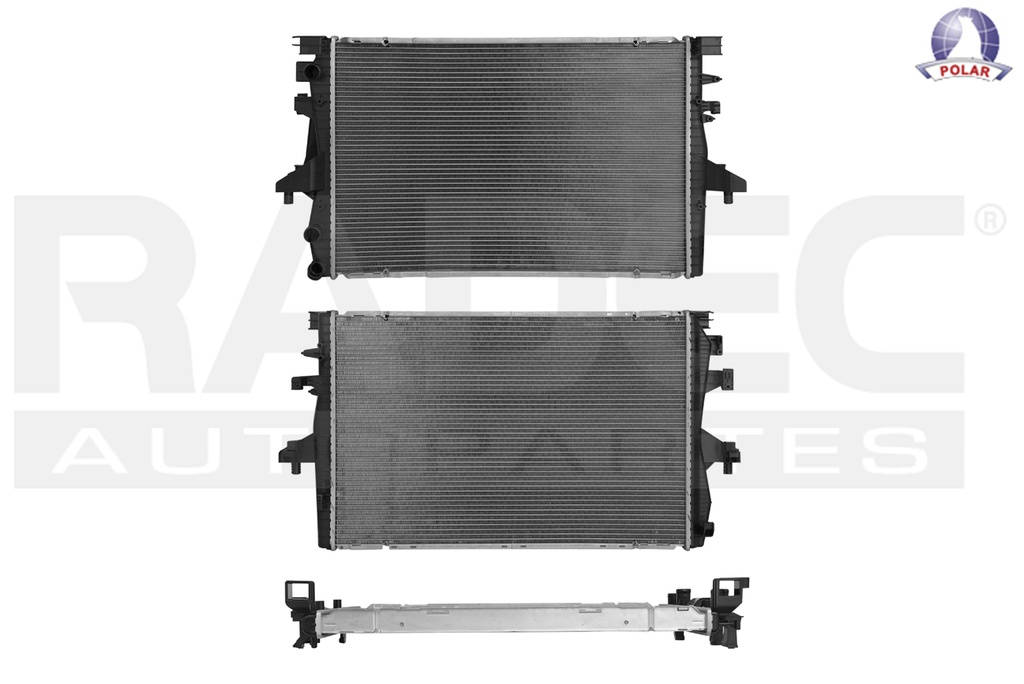RADIADOR VW TRANSPORTER 10-20/EUROVAN 06-11 L4 1.9, 2.0 LTS C/S AA STD 27 15/16X18 1/2X26MM ALUM SOLD POLAR