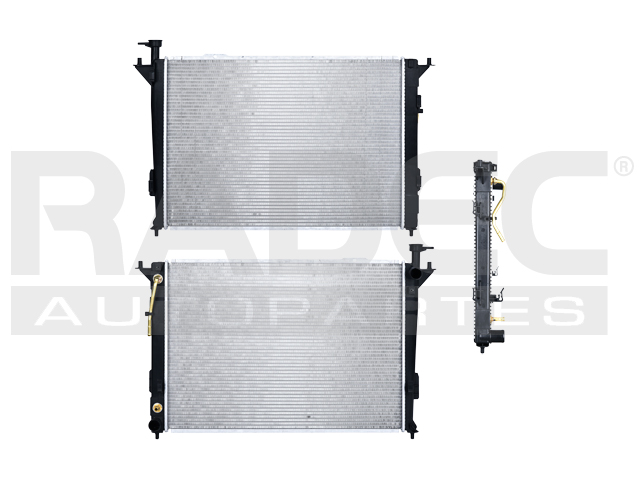 RADIADOR KI SORENTO 11-15 L4 V6 2.4, 3.3, 3.5 LTS C/S AA AUT 26 3/8X18 5/6X26MM ALUM SOLD POLAR